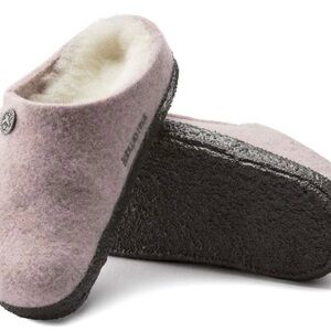 Birkenstock Soft Pink Shearling Slippers